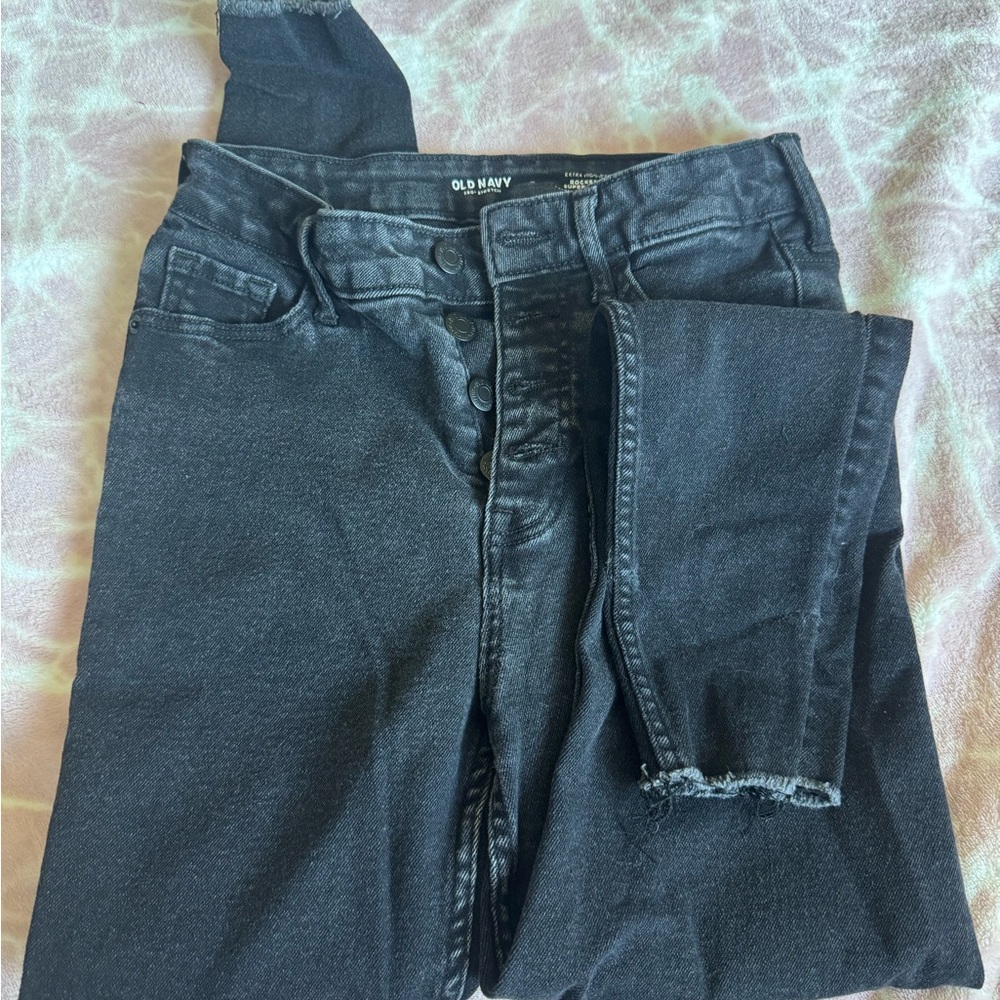 Old Navy Black Ankle Cropped Jeans Sleek Style